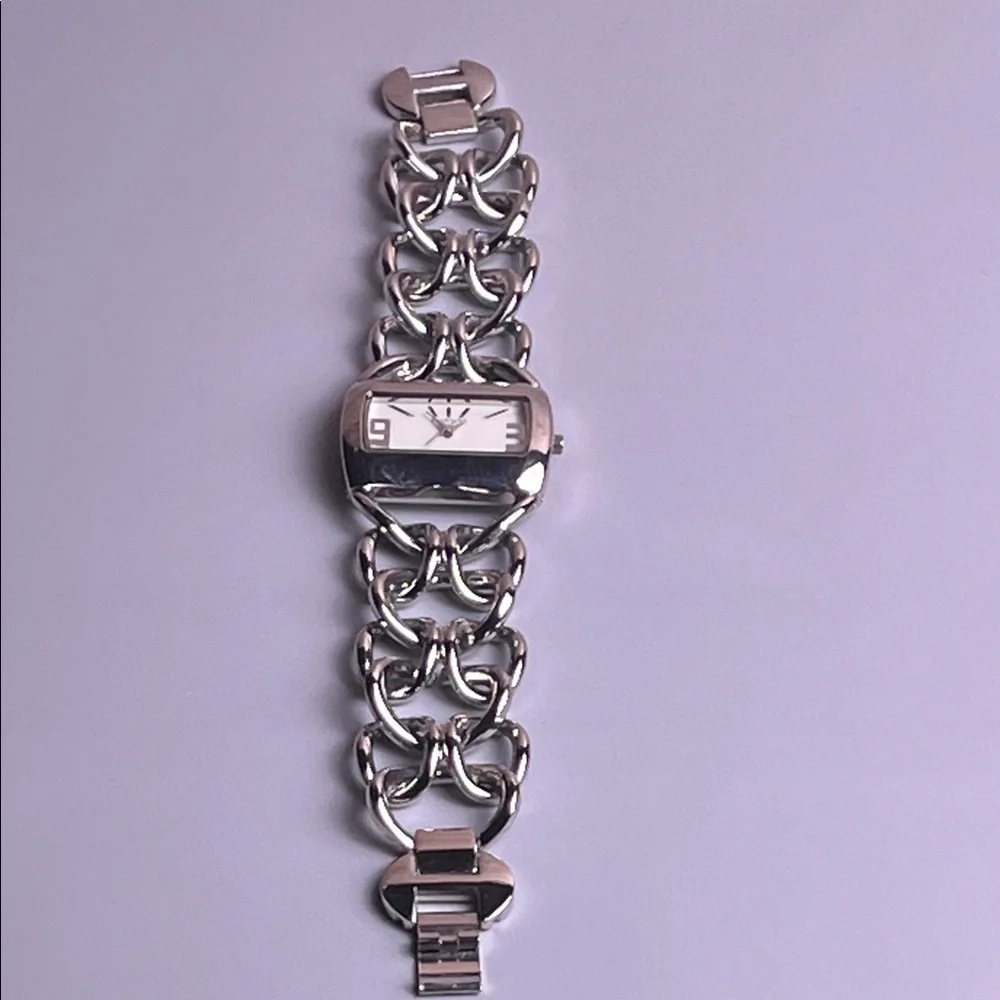 Rumors Silver Metallic Chain Watch